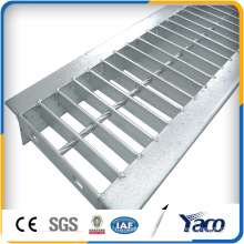 Steel material polymer U shape drain trench with steel grating